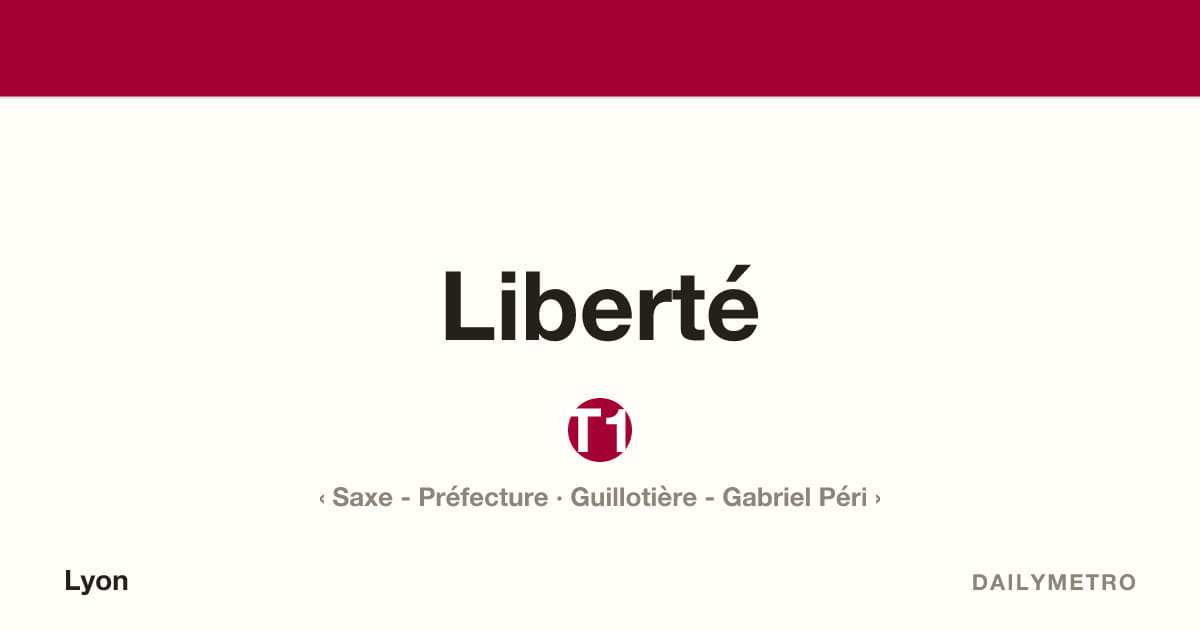 Station Liberté · Lignes T1