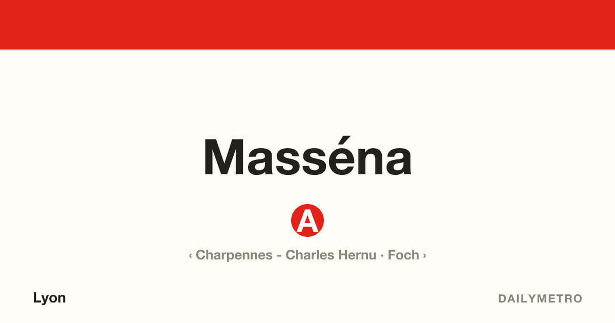 Station Masséna · Lignes A