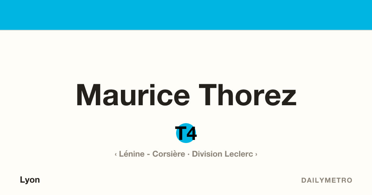 Station Maurice Thorez · Lignes T4