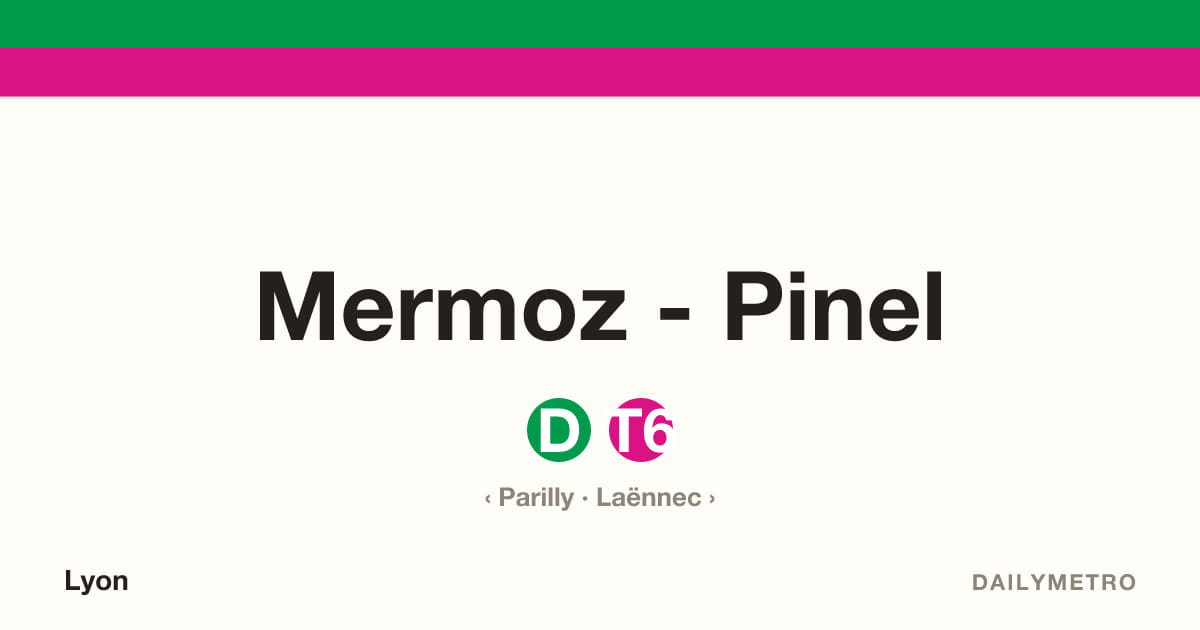 Station Mermoz - Pinel · Lignes D, T6