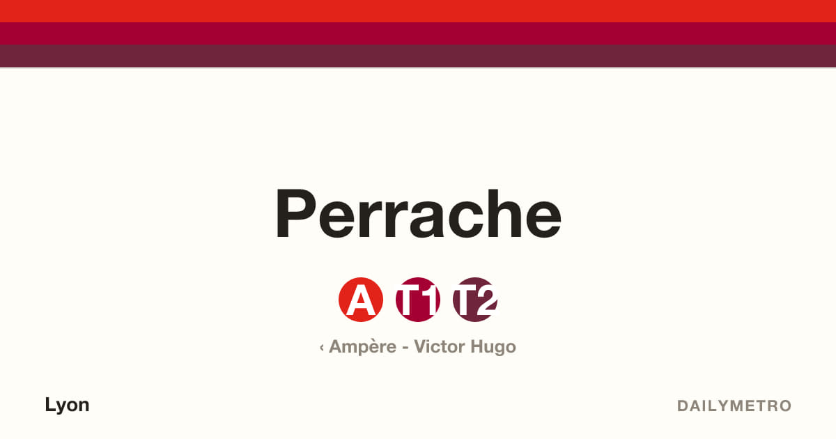 Station Perrache · Lignes A, T1, T2