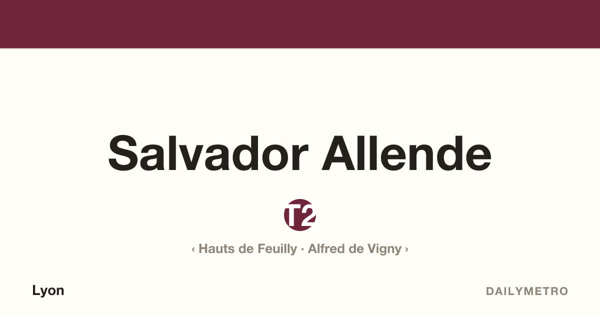 Salvador Allende station · Lines T2