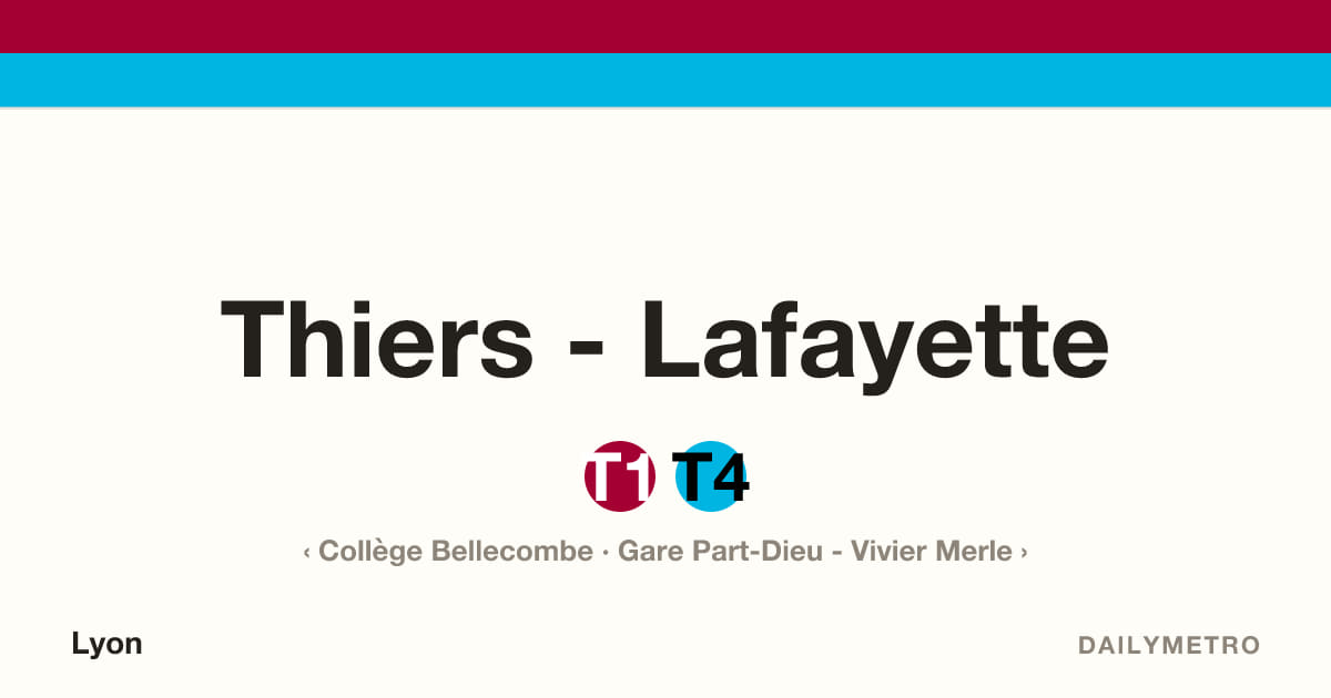 Station Thiers - Lafayette · Lignes T1, T4