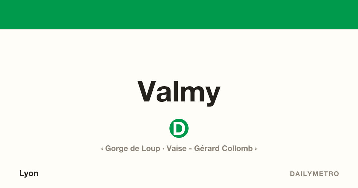 Station Valmy · Lignes D