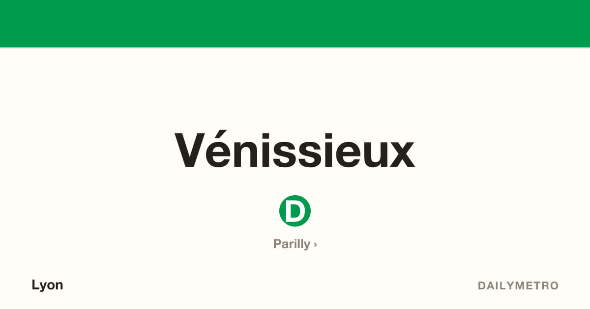 Station Vénissieux · Lignes D
