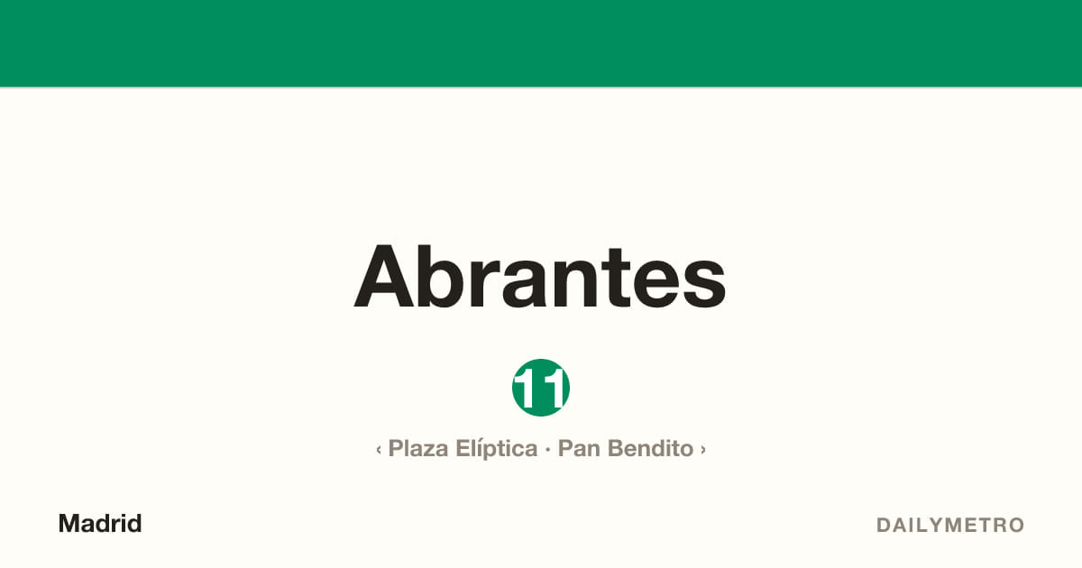 Estación Abrantes · Líneas 11