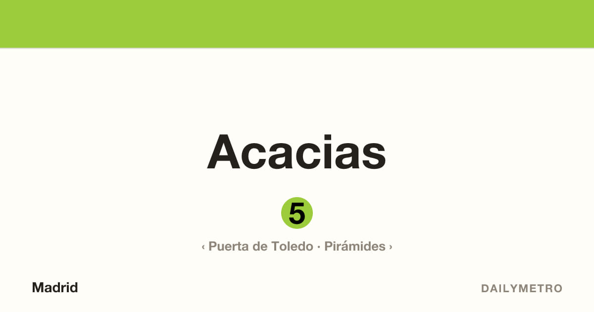 Estación Acacias · Líneas 5