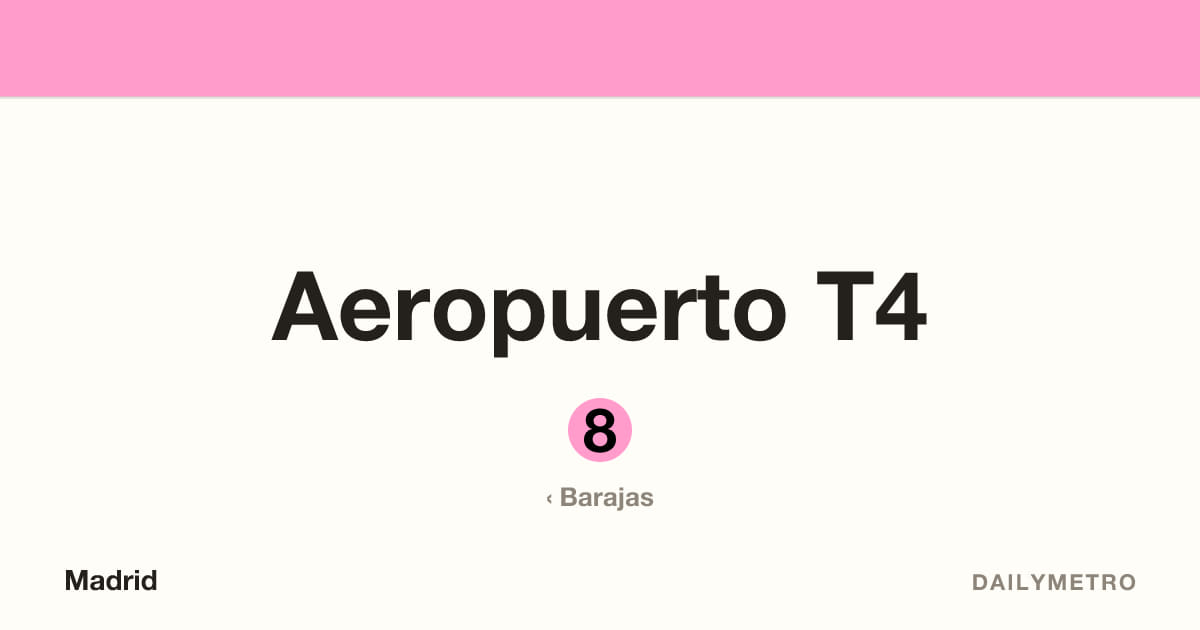 Aeropuerto T4 station · Lines 8