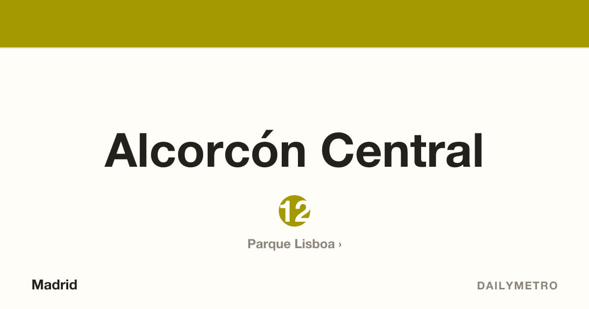 Estación Alcorcón Central · Líneas 12