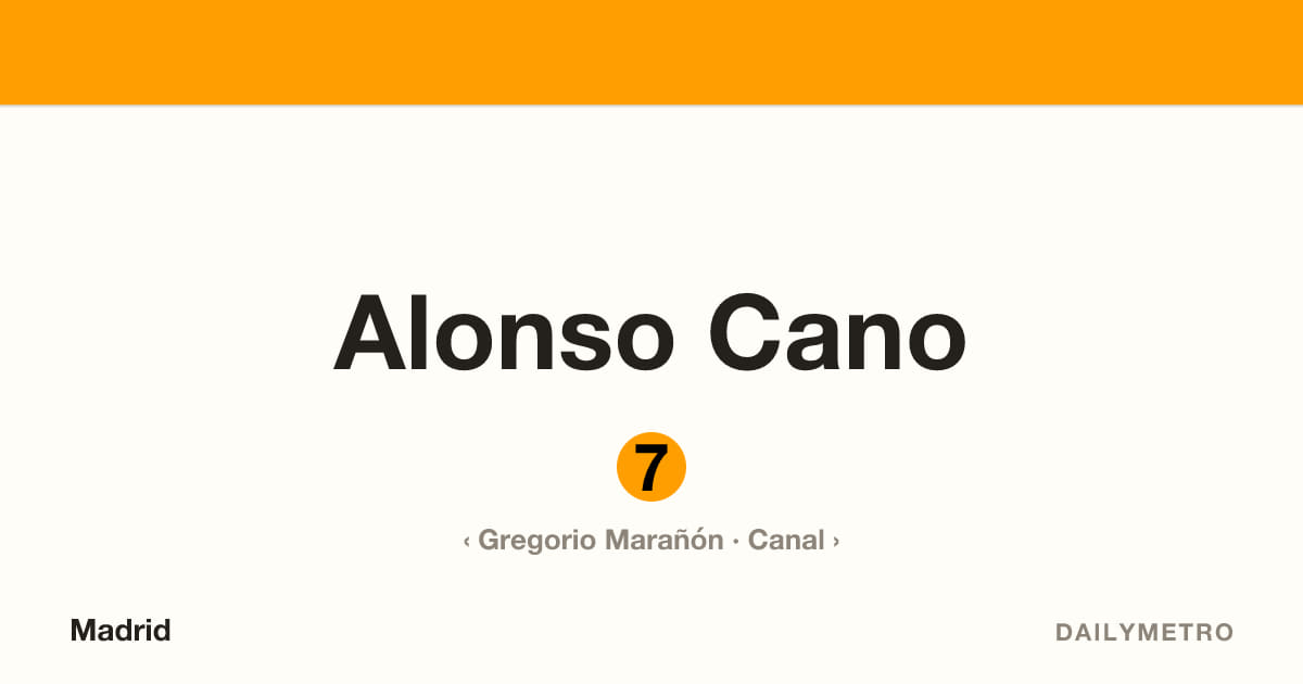 Estación Alonso Cano · Líneas 7