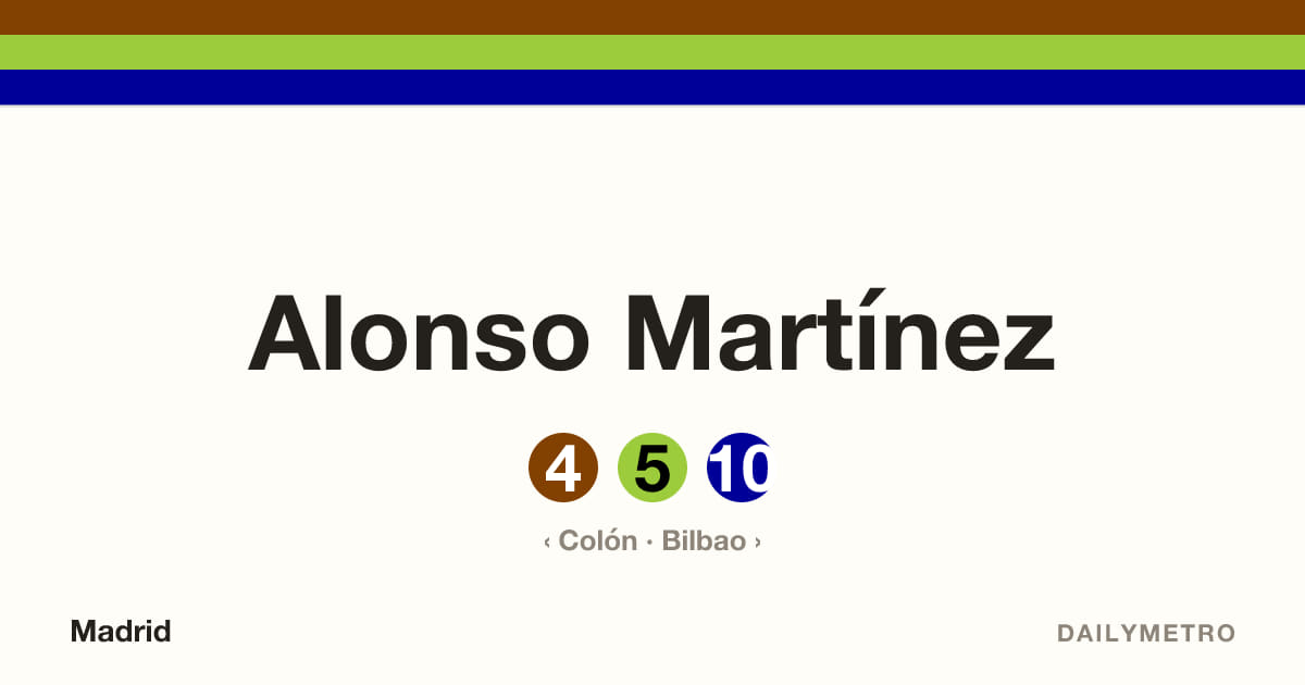Estación Alonso Martínez · Líneas 4, 5, 10