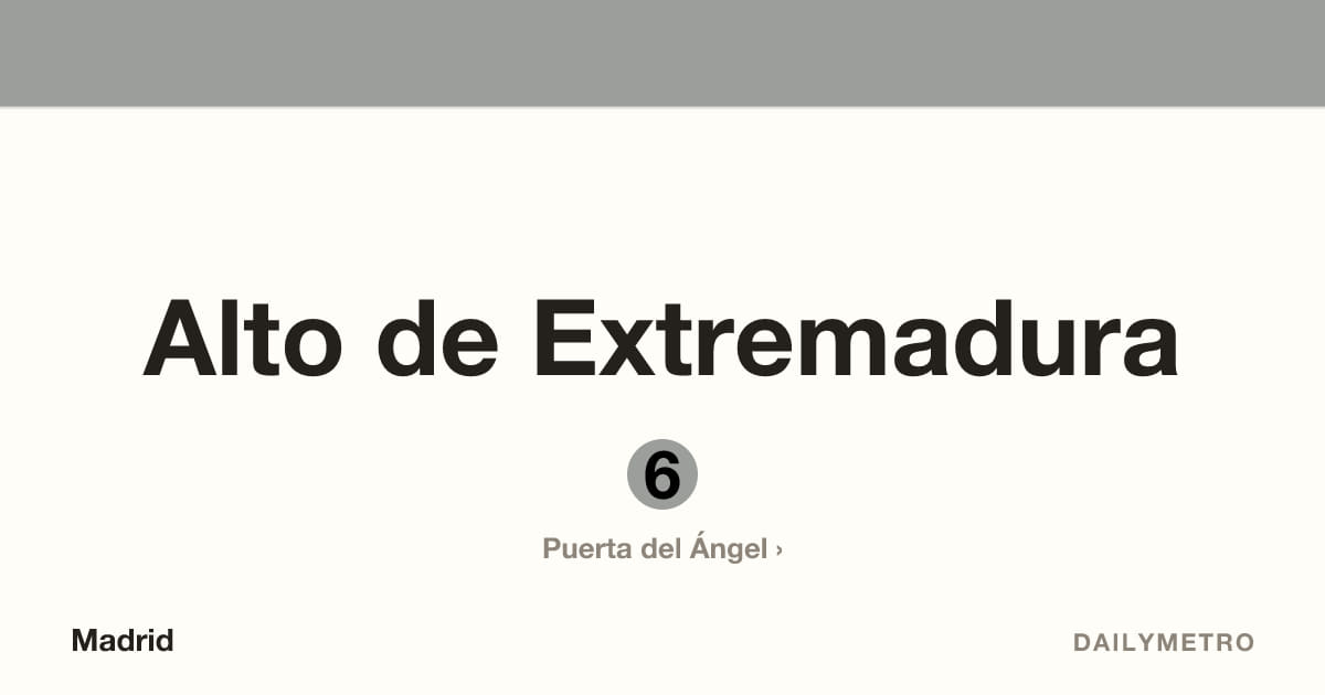Estación Alto de Extremadura · Líneas 6