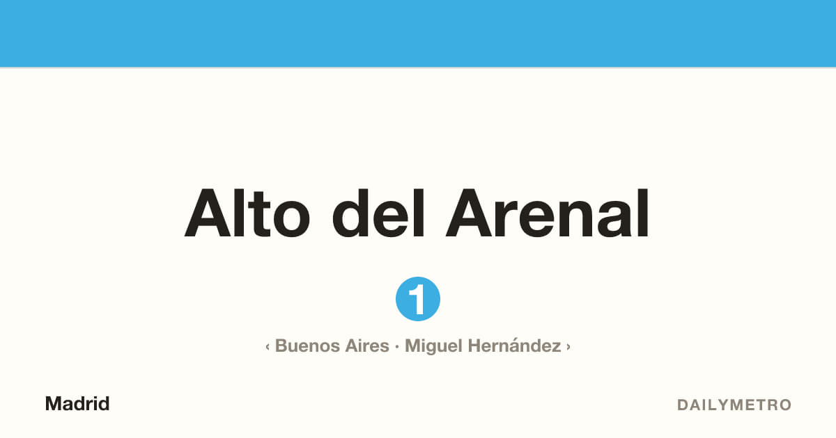 Estación Alto del Arenal · Líneas 1