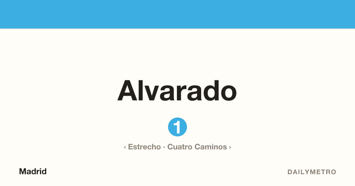 Estación Alvarado · Líneas 1