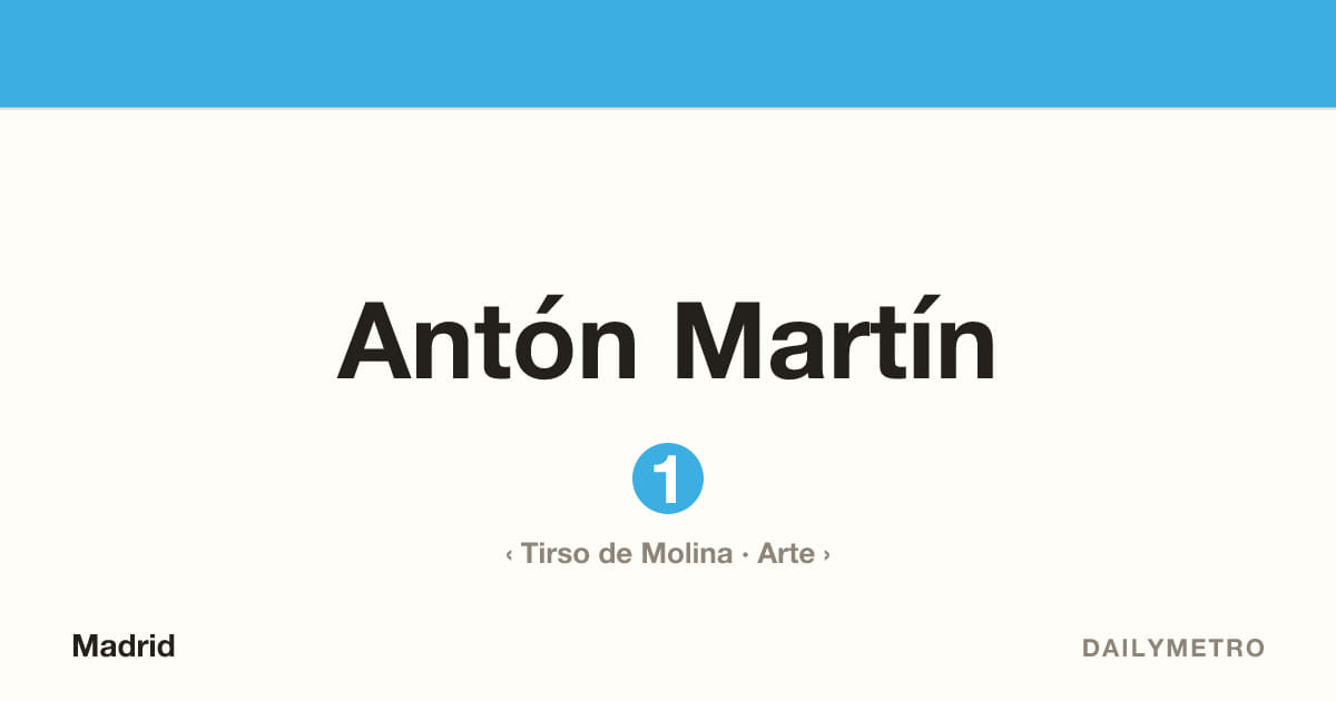 Estación Antón Martín · Líneas 1