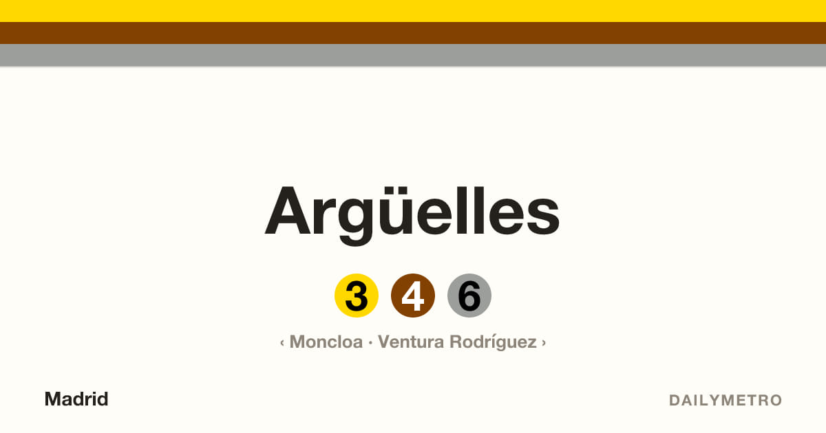 Argüelles station · Lines 3, 4, 6
