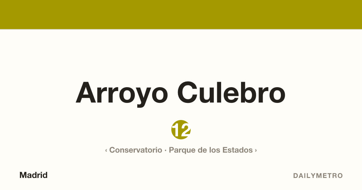 Estación Arroyo Culebro · Líneas 12