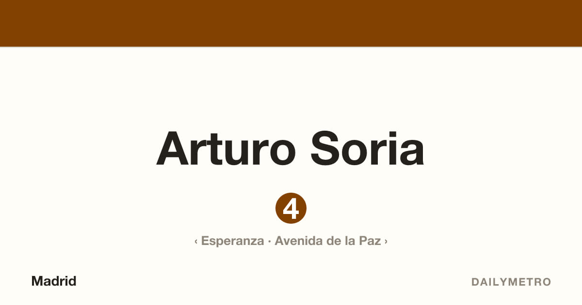 Estación Arturo Soria · Líneas 4