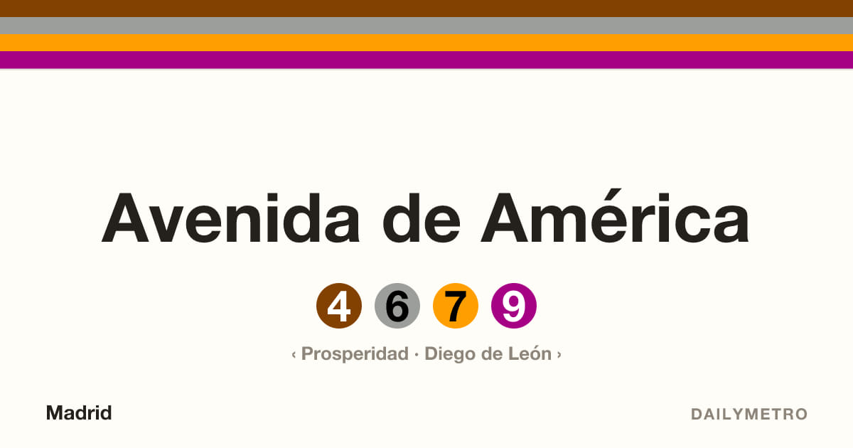 Estación Avenida de América · Líneas 4, 6, 7, 9