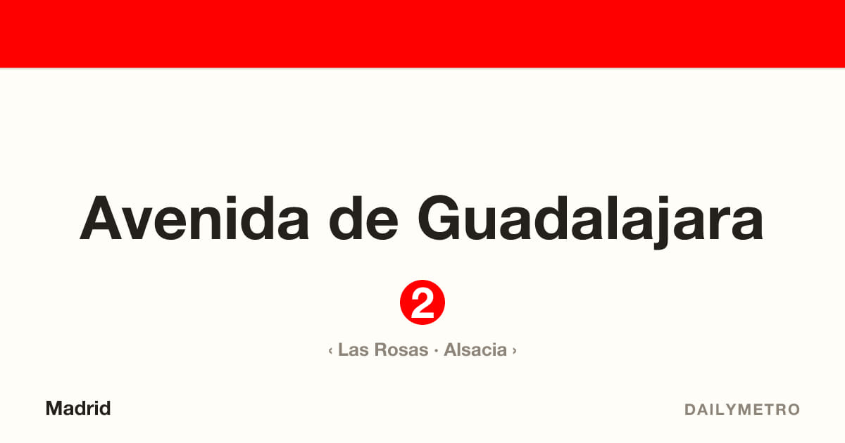 Estación Avenida de Guadalajara · Líneas 2
