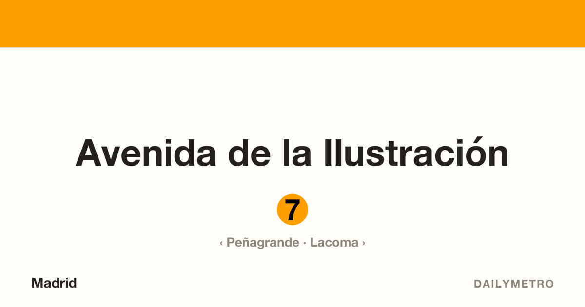 Estación Avenida de la Ilustración · Líneas 7