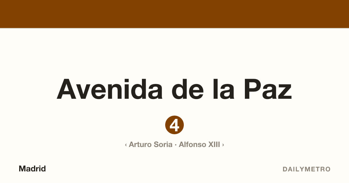 Estación Avenida de la Paz · Líneas 4