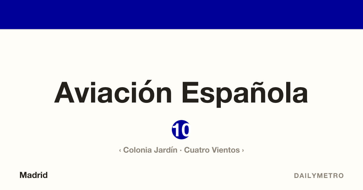 Estación Aviación Española · Líneas 10