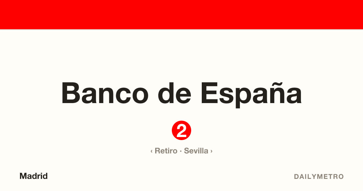 Estación Banco de España · Líneas 2