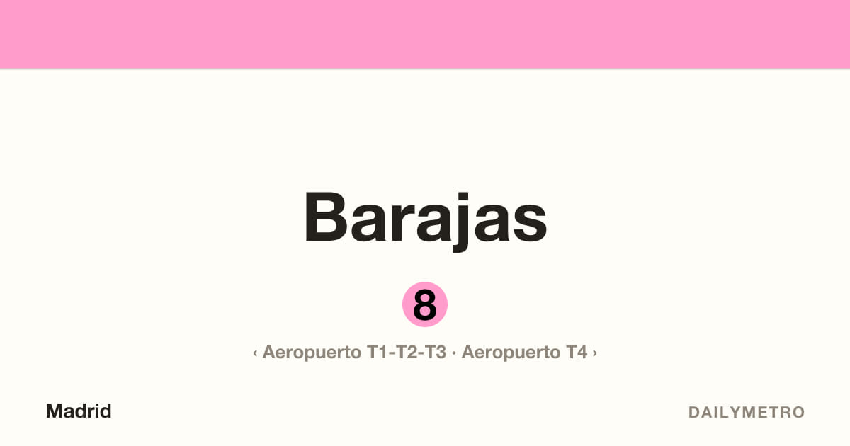 Estación Barajas · Líneas 8