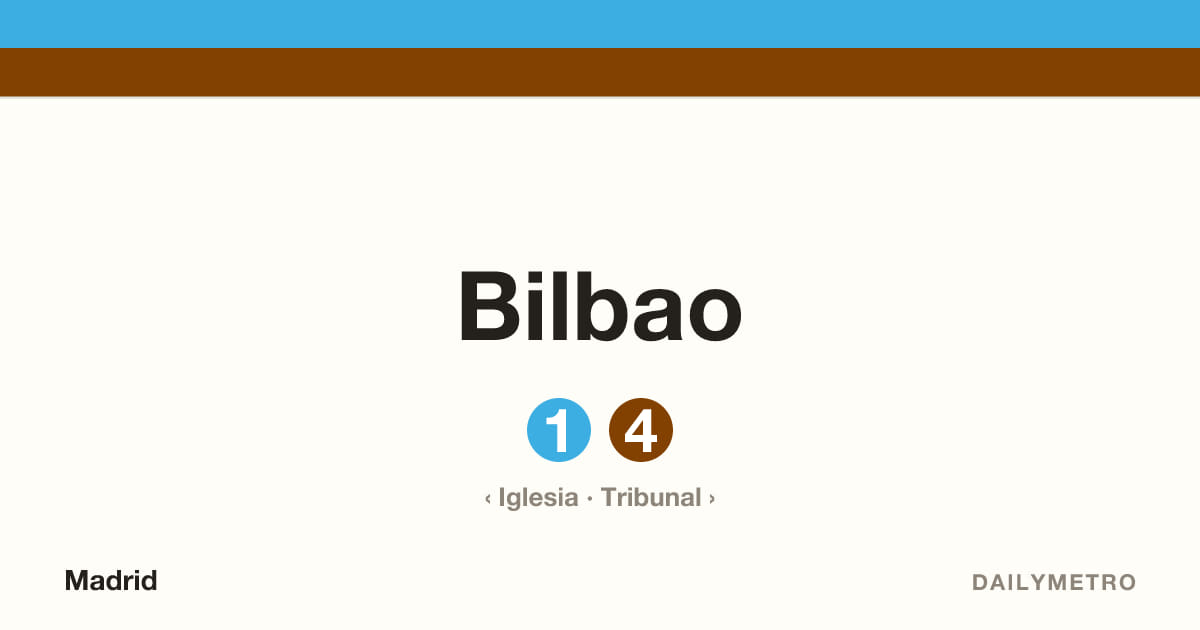 Estación Bilbao · Líneas 1, 4