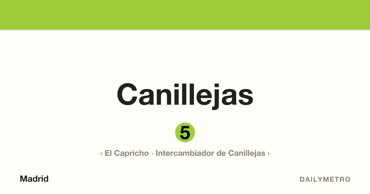 Canillejas station · Lines 5