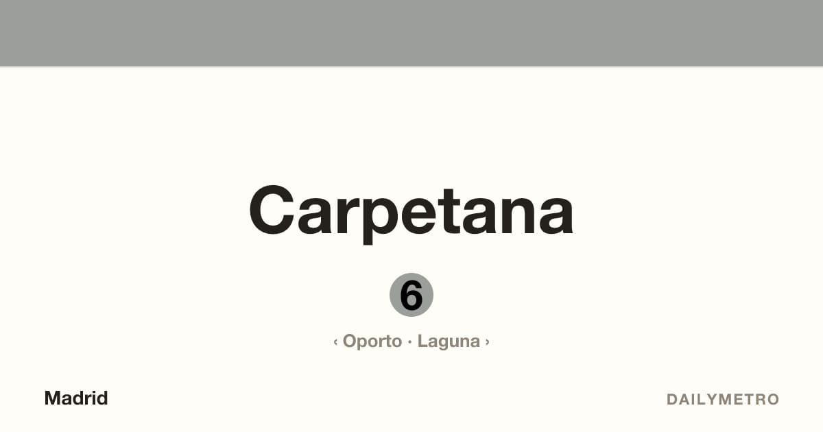 Estación Carpetana · Líneas 6