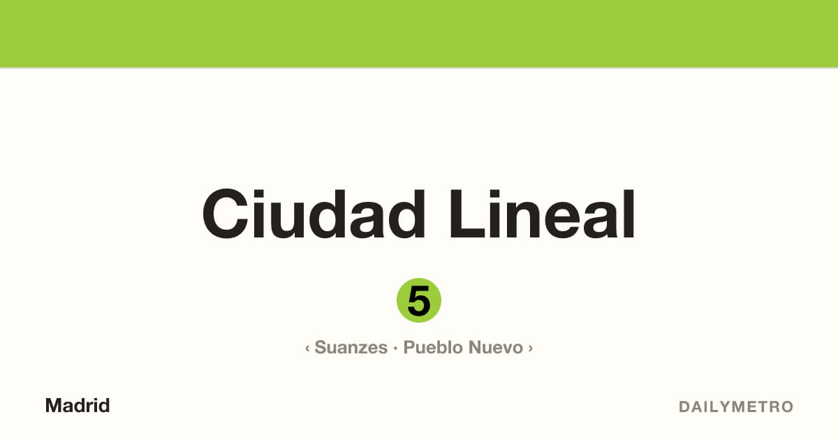Ciudad Lineal station · Lines 5