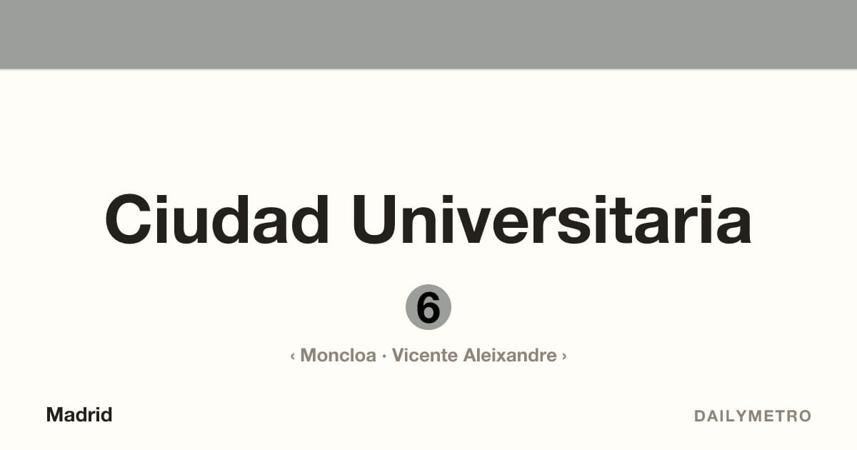 Estación Ciudad Universitaria · Líneas 6