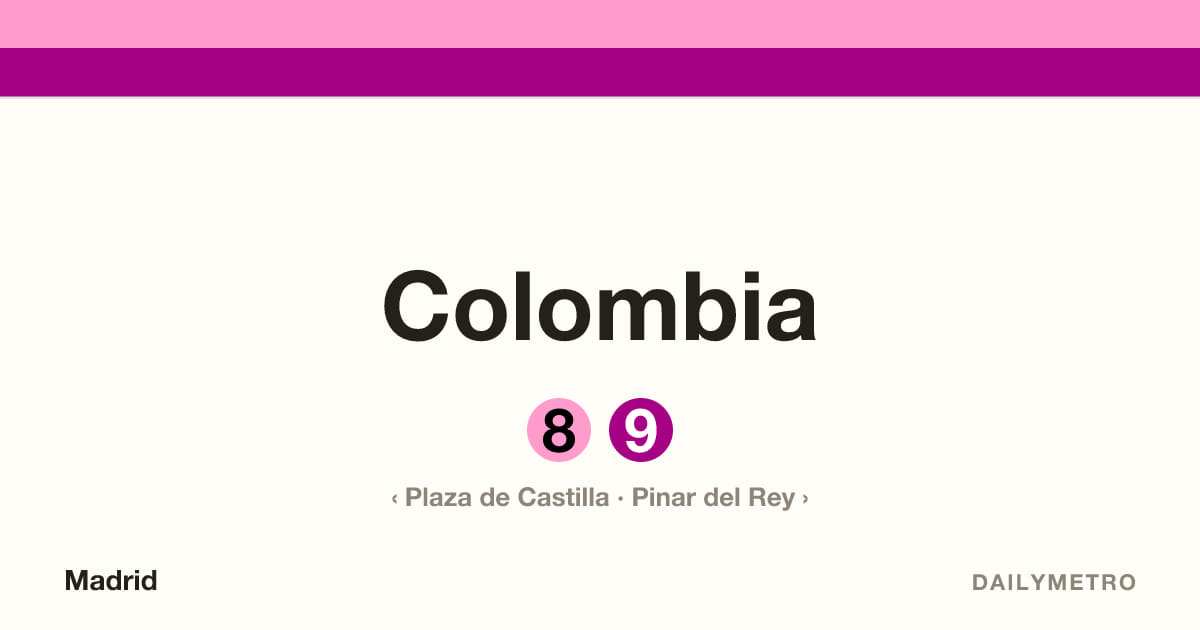 Estación Colombia · Líneas 8, 9