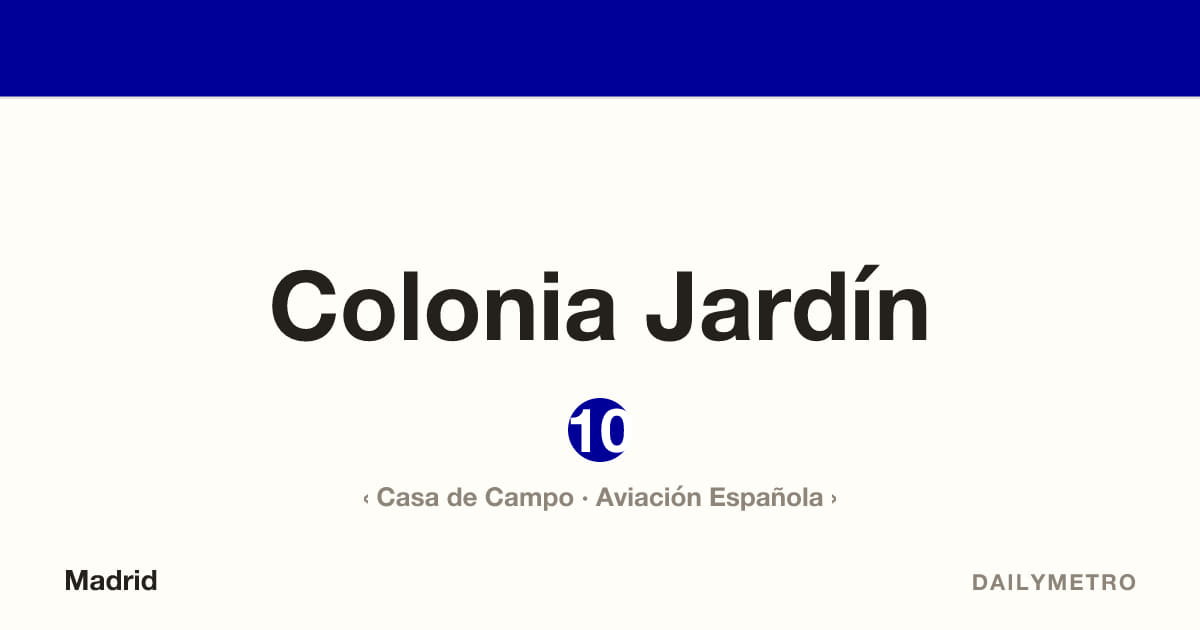 Estación Colonia Jardín · Líneas 10