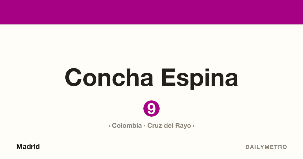 Estación Concha Espina · Líneas 9