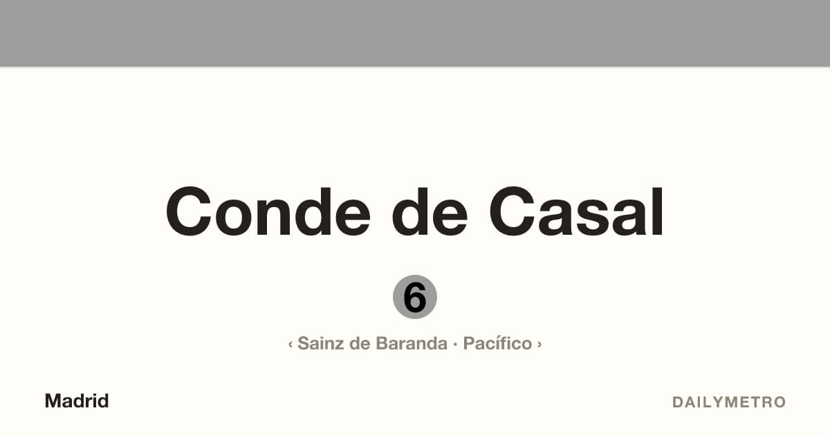Estación Conde de Casal · Líneas 6