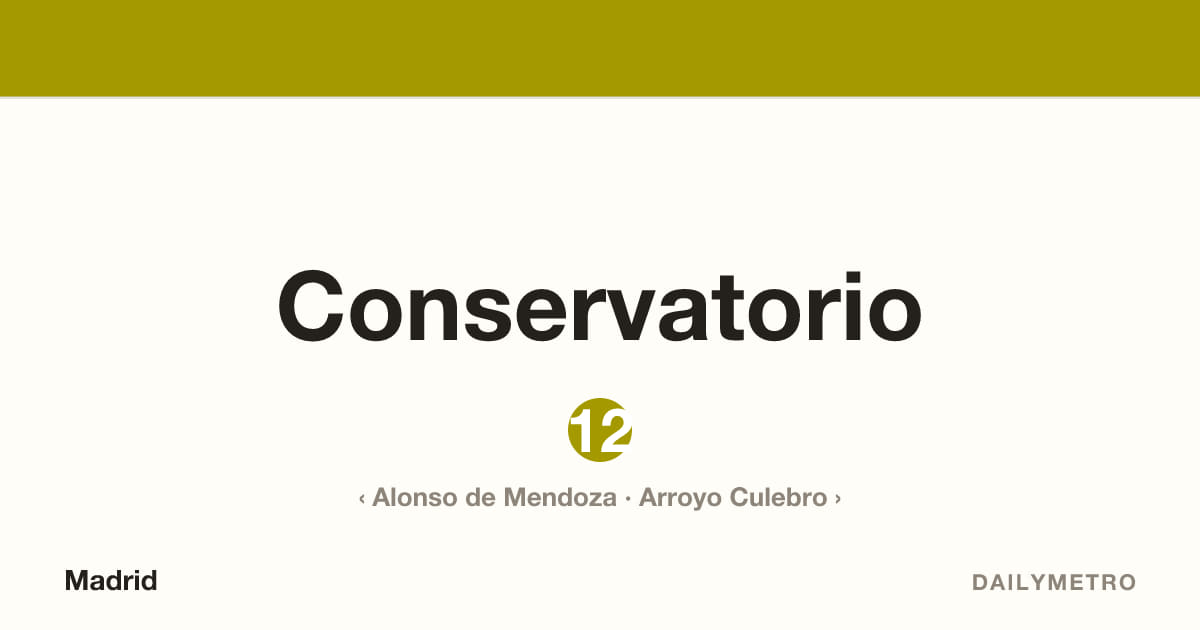 Estación Conservatorio · Líneas 12