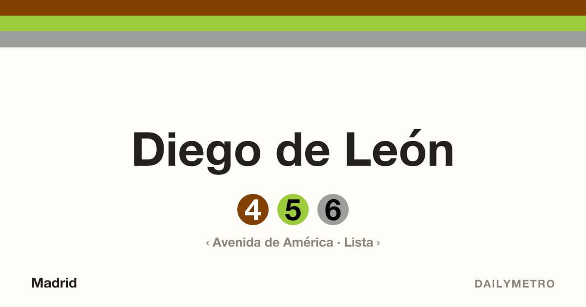 Estación Diego de León · Líneas 4, 5, 6