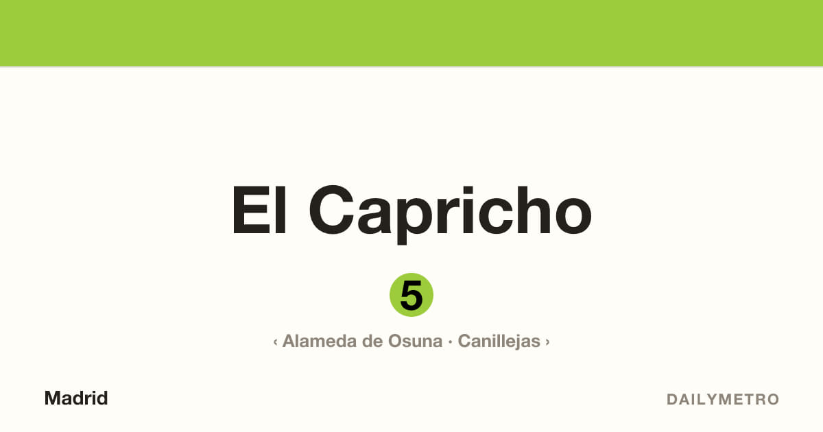Estación El Capricho · Líneas 5