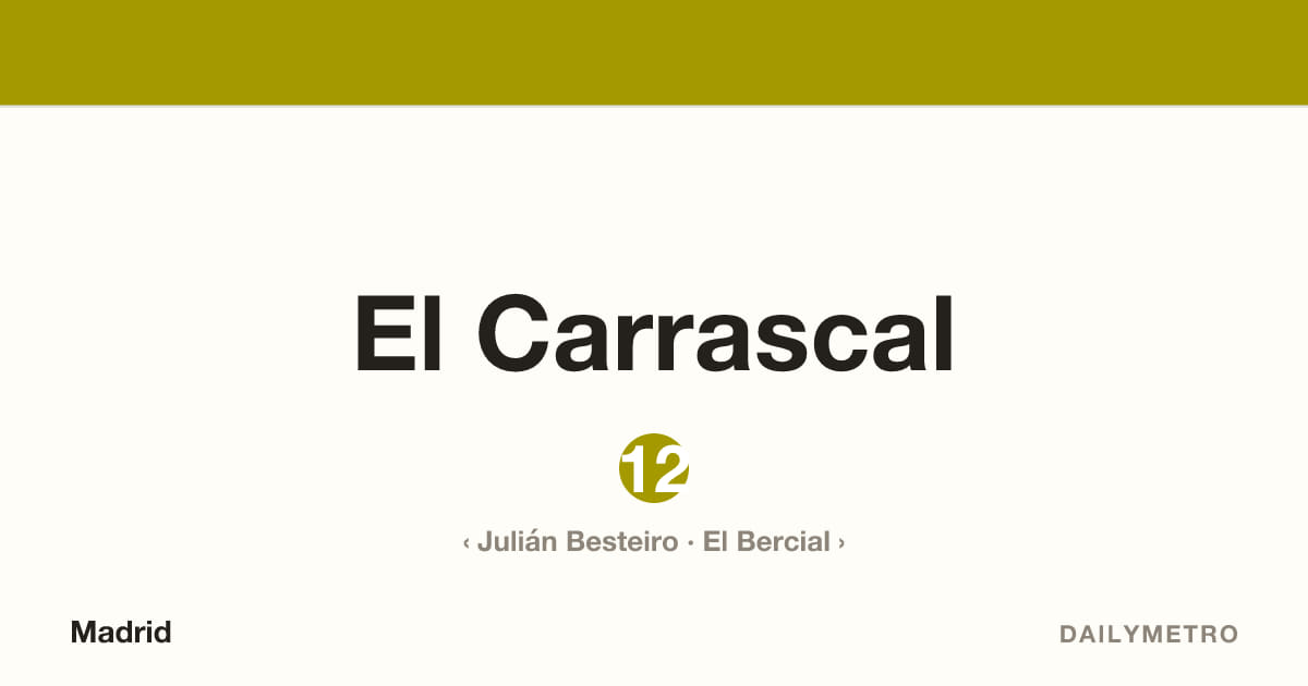 Estación El Carrascal · Líneas 12