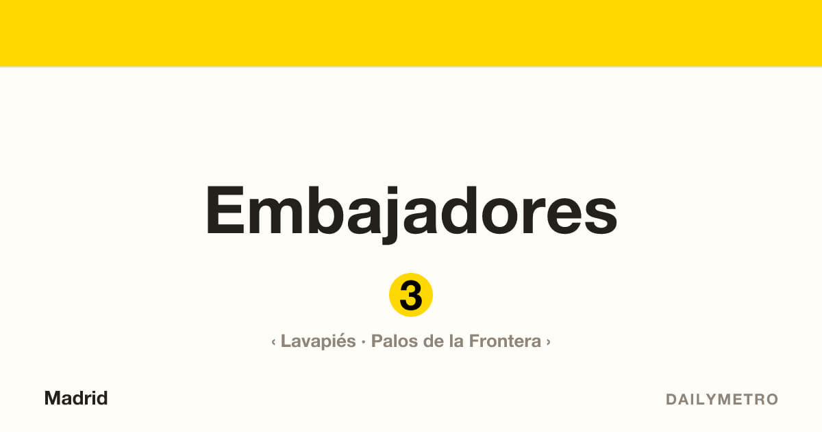 Estación Embajadores · Líneas 3