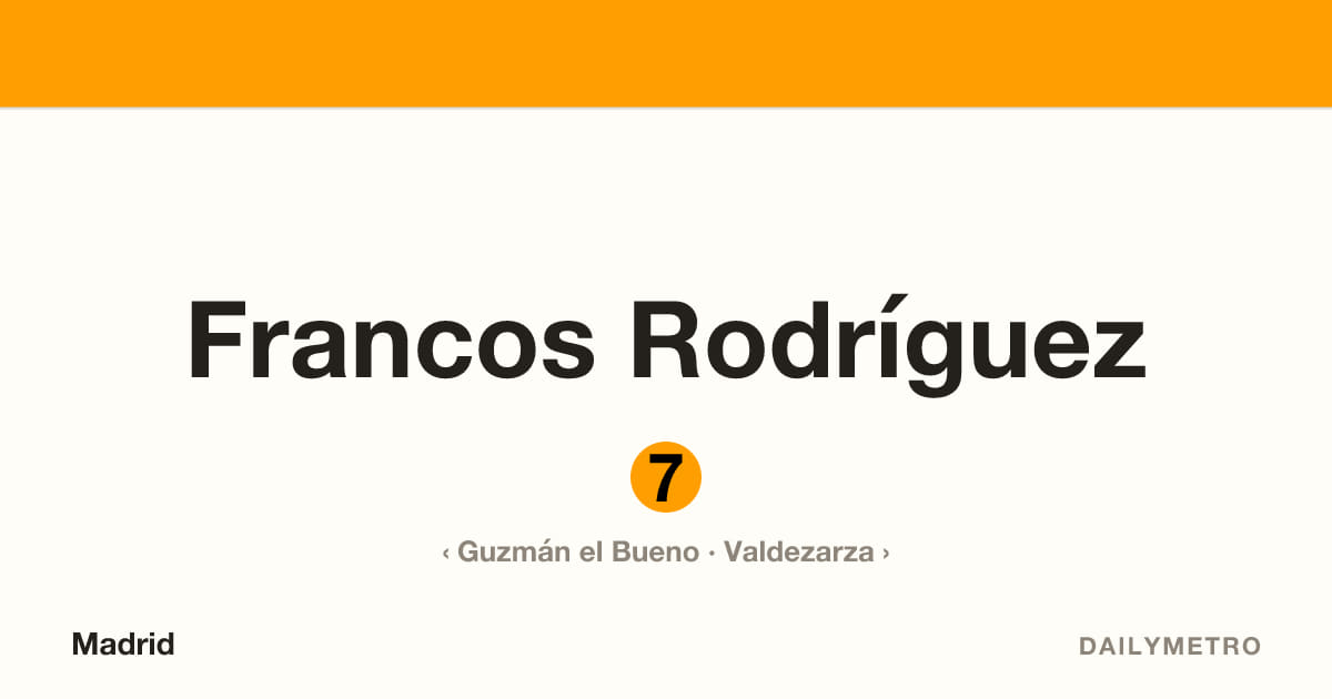 Estación Francos Rodríguez · Líneas 7