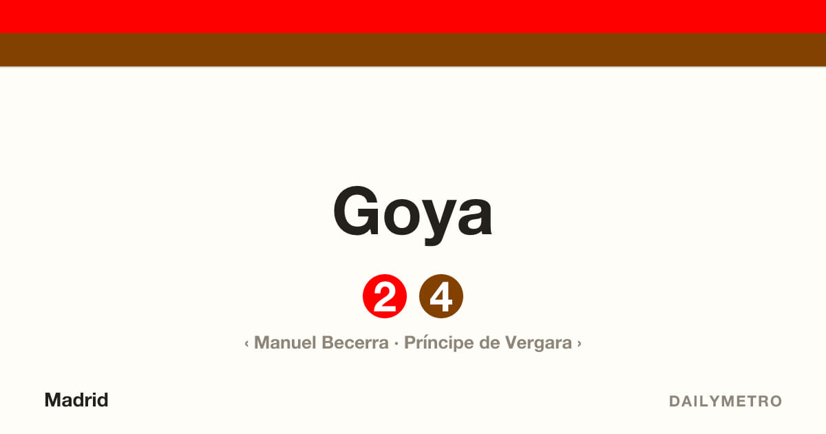 Estación Goya · Líneas 2, 4
