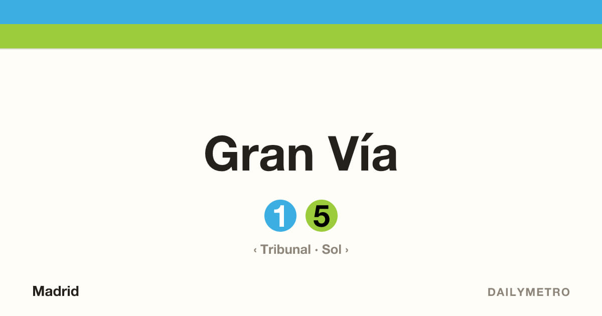 Estación Gran Vía · Líneas 1, 5