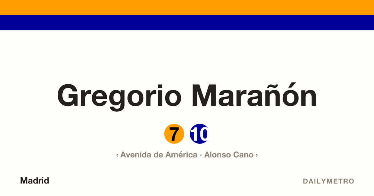 Estación Gregorio Marañón · Líneas 7, 10
