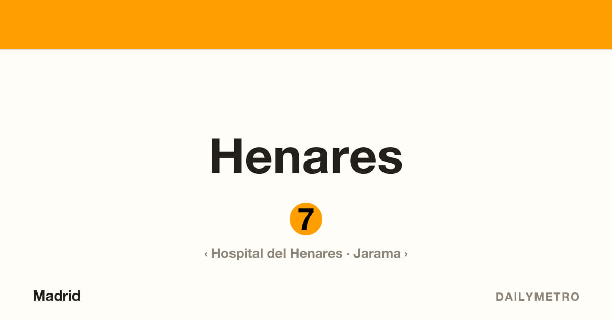 Estación Henares · Líneas 7