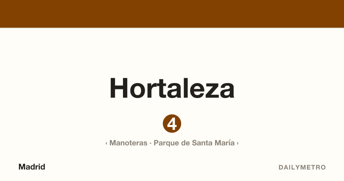 Estación Hortaleza · Líneas 4