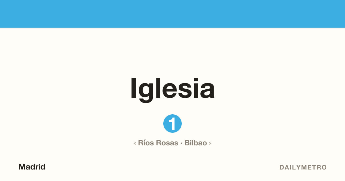 Iglesia station · Lines 1